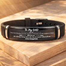 Load image into Gallery viewer, Personalized Silicone Bracelet Custom Photo Gift for Dad
