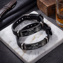 Load image into Gallery viewer, Personalized Silicone Bracelet Custom Photo Gift for Dad

