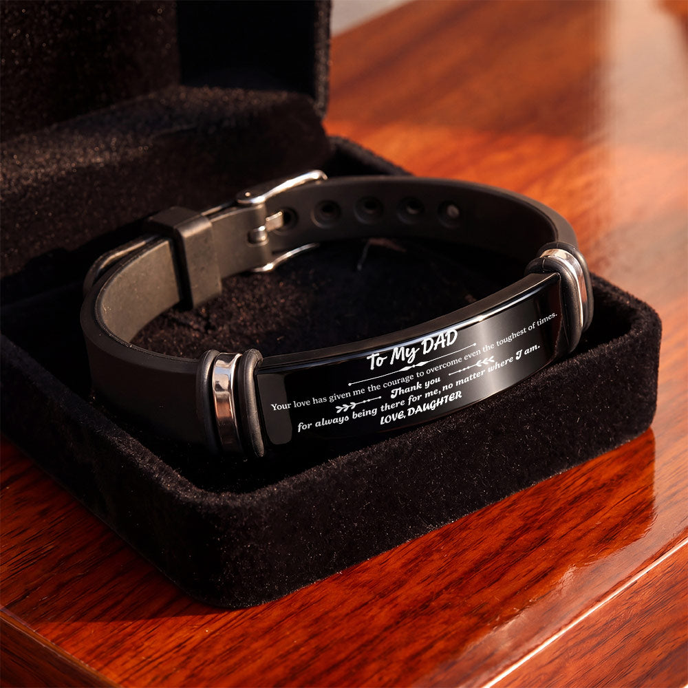 Personalized Silicone Bracelet Custom Photo Gift for Dad