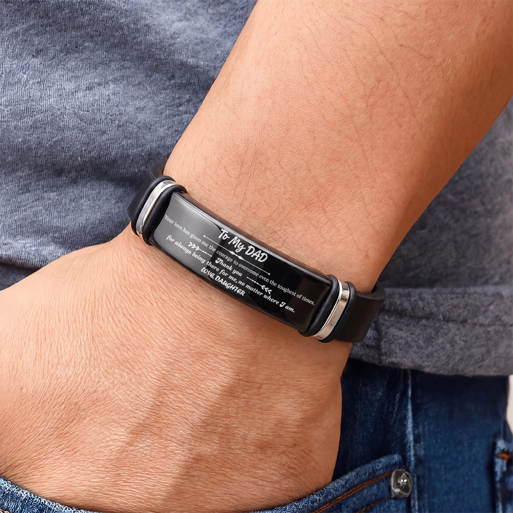 Personalized Silicone Bracelet Custom Photo Gift for Dad