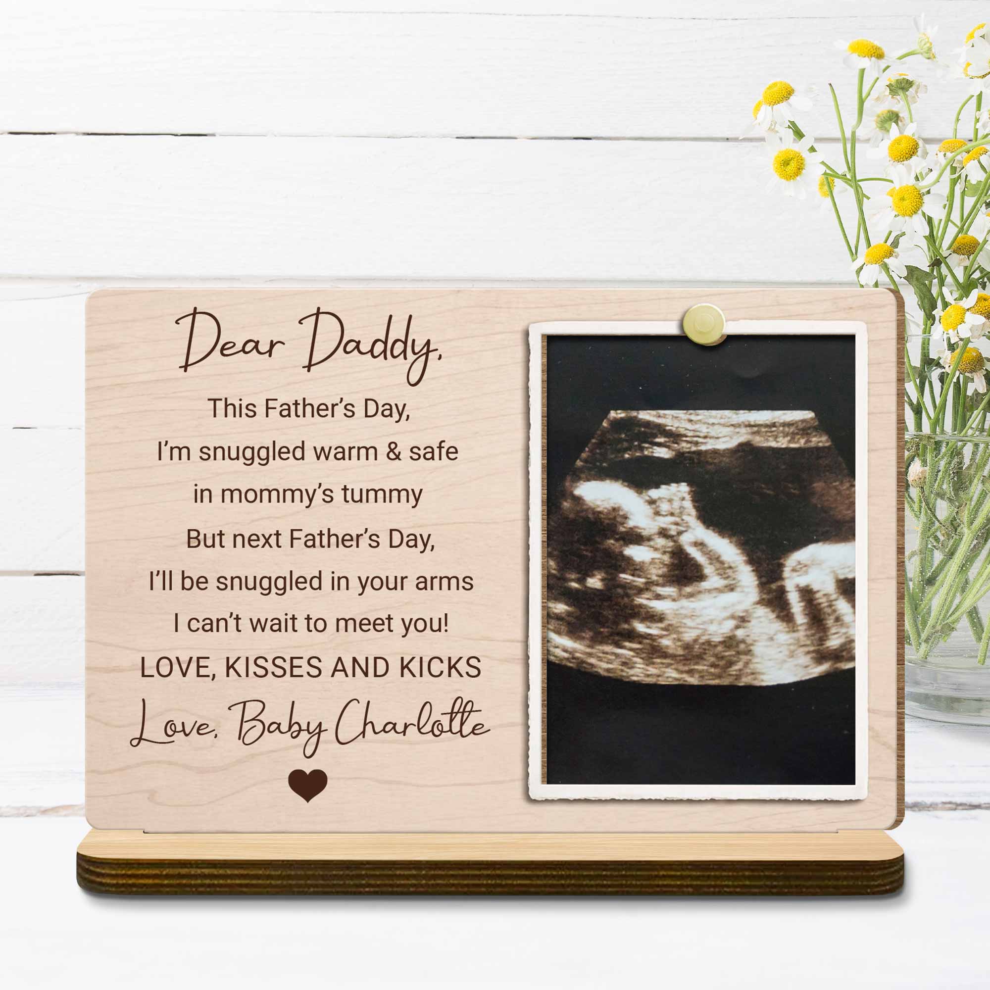 Personalized Wood Plaque Custom Photo Gift for Dad Father's Day