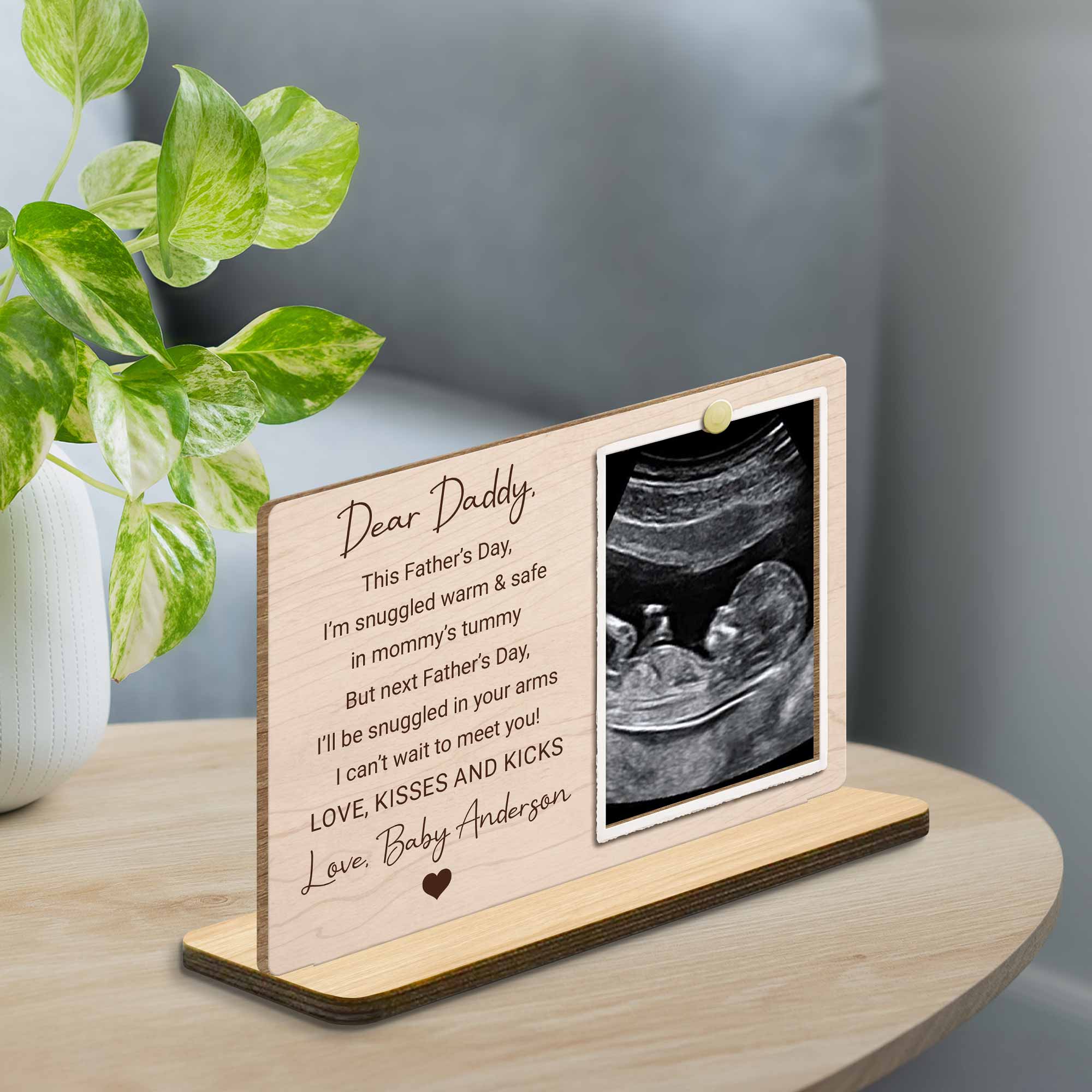 Personalized Wood Plaque Custom Photo Gift for Dad Father's Day