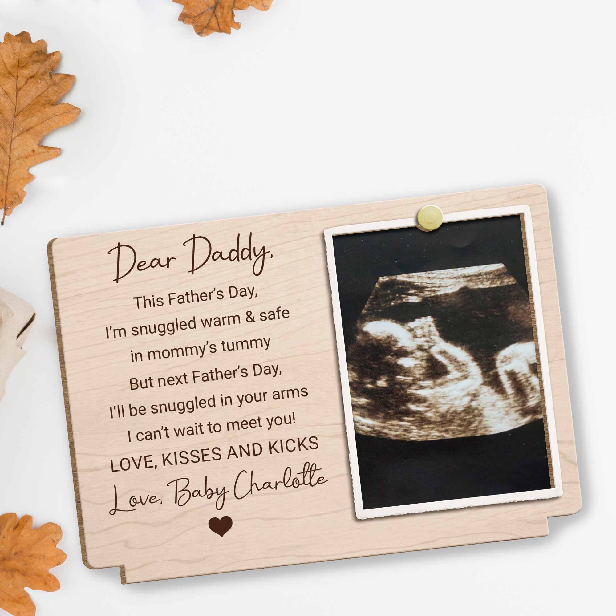 Personalized Wood Plaque Custom Photo Gift for Dad Father's Day