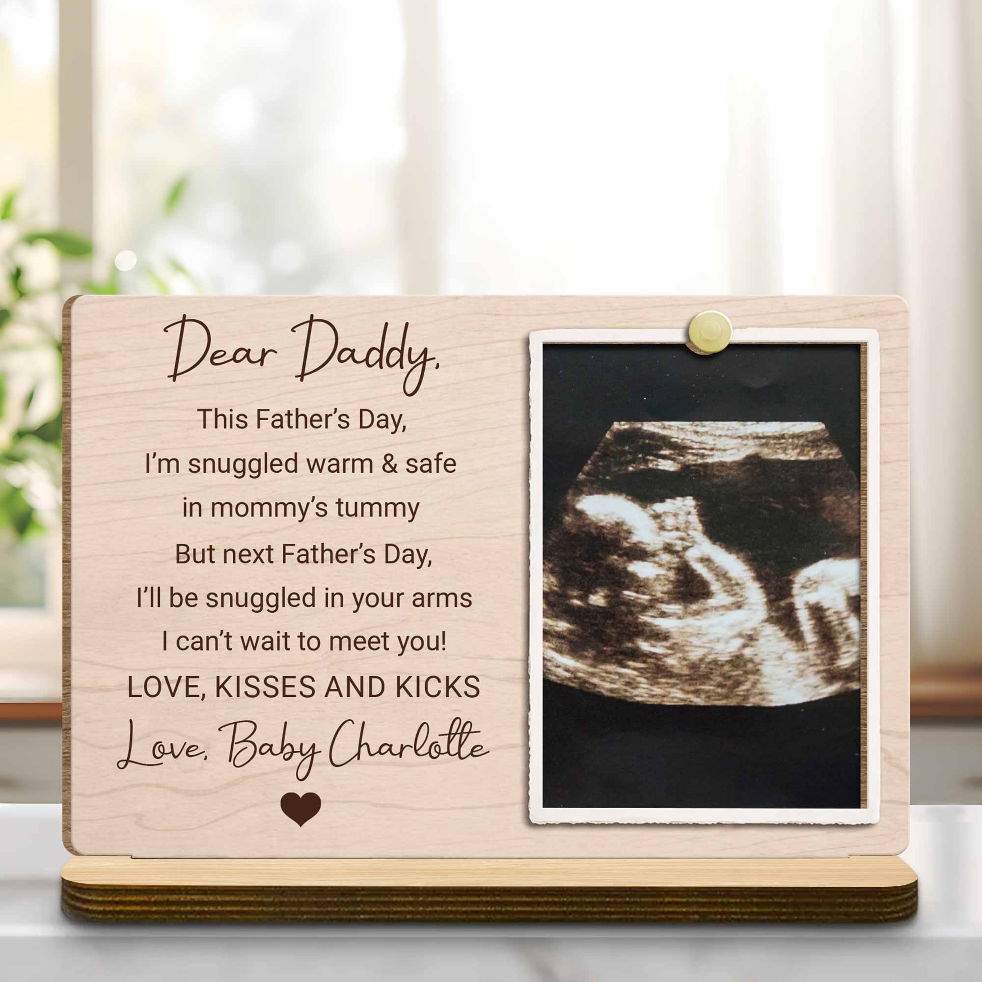Personalized Wood Plaque Custom Photo Gift for Dad Father's Day