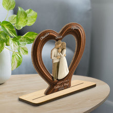 Load image into Gallery viewer, Personalized 2-Layer Wood Plaque Custom Family Gift for Dad
