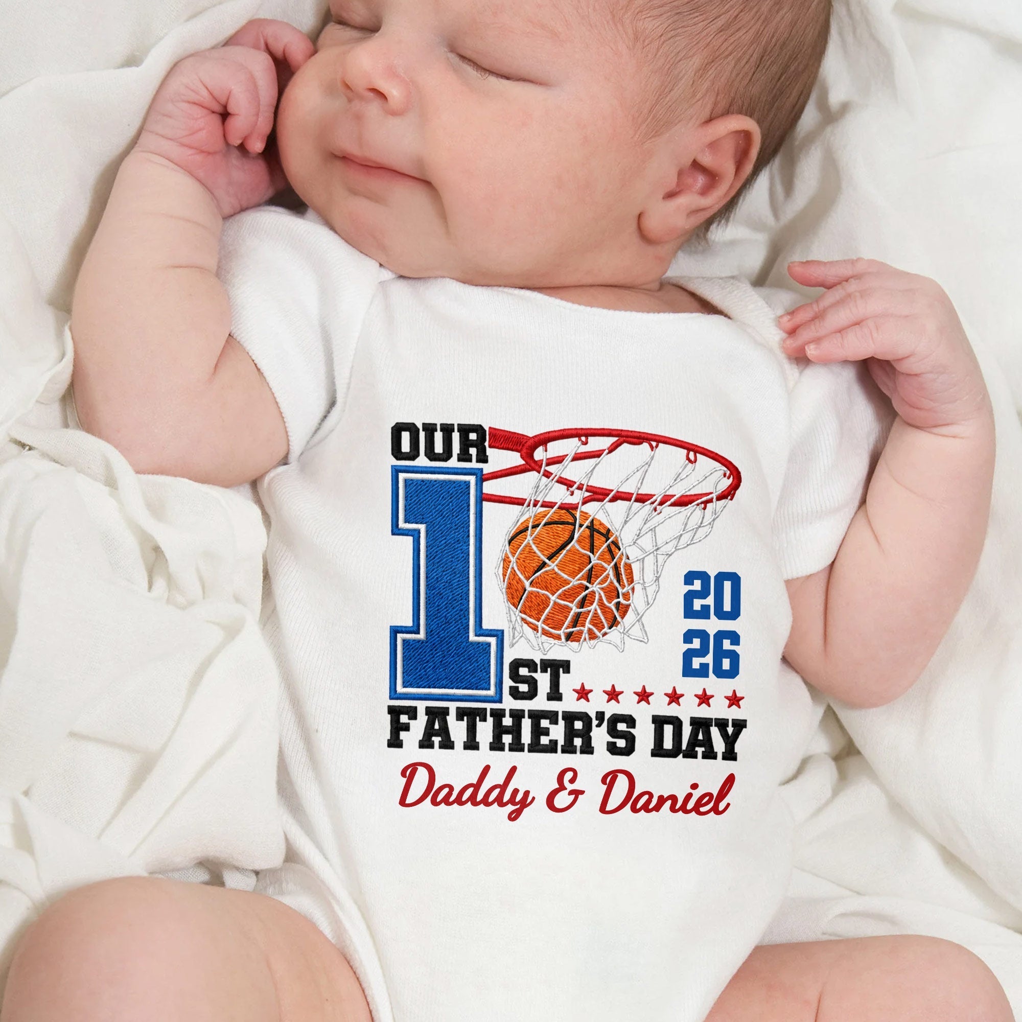 Personalized Baby Onesie Custom Name for Dad 1st Father's Day Gift