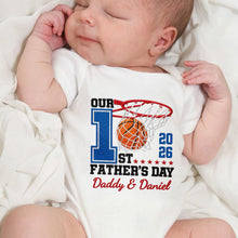 Load image into Gallery viewer, Personalized Baby Onesie Custom Name for Dad 1st Father's Day Gift
