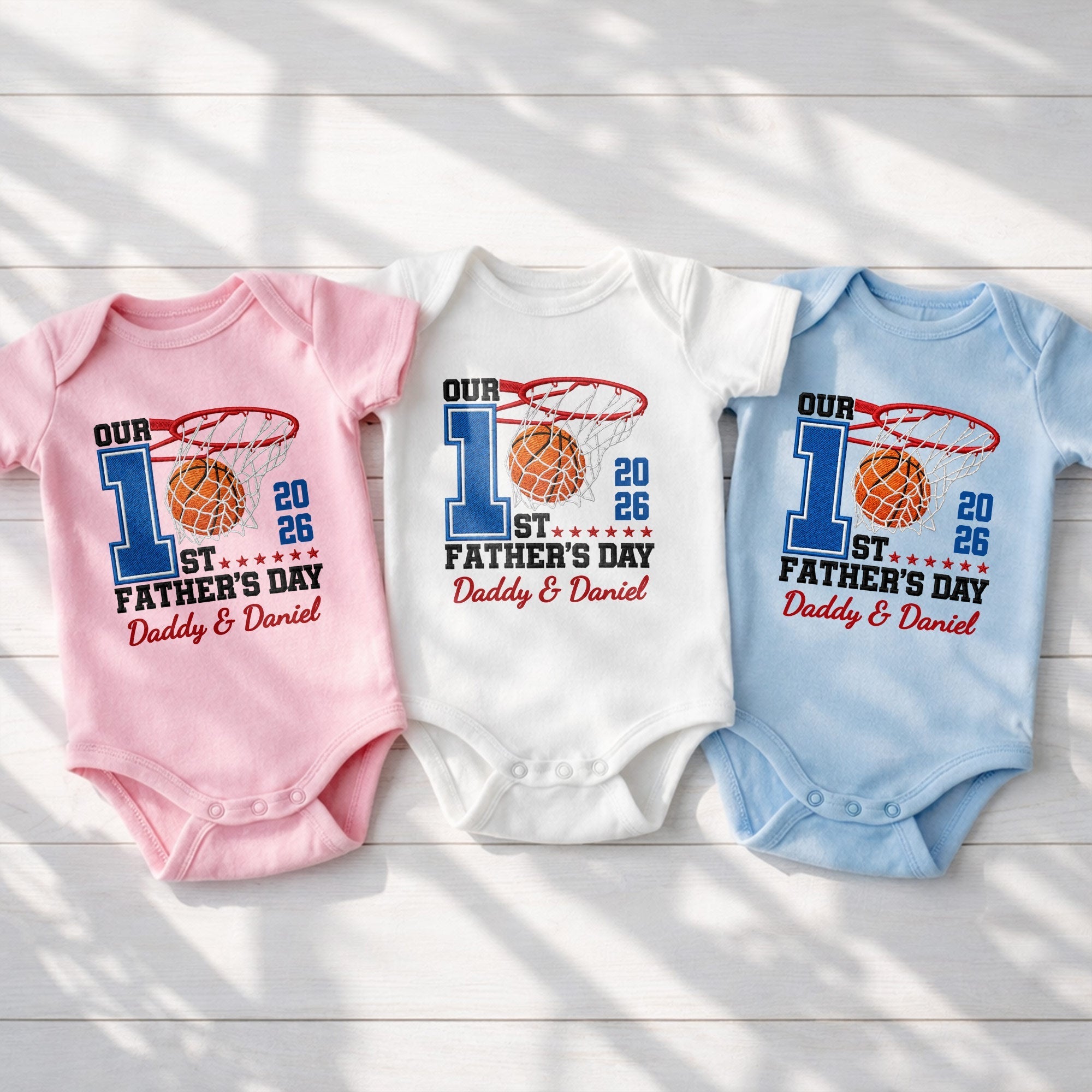 Personalized Baby Onesie Custom Name for Dad 1st Father's Day Gift
