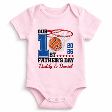 Load image into Gallery viewer, Personalized Baby Onesie Custom Name for Dad 1st Father's Day Gift
