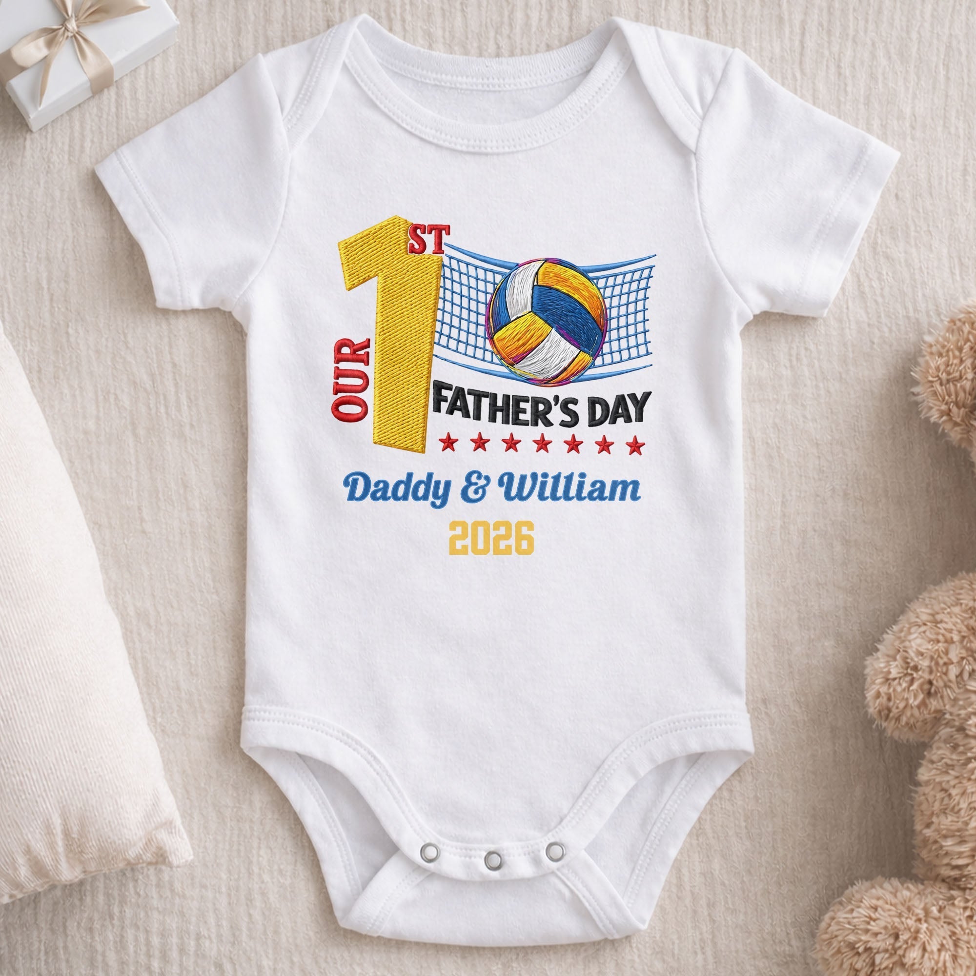 Personalized Custom Baby Onesie for Dad 1st Father's Day Gift