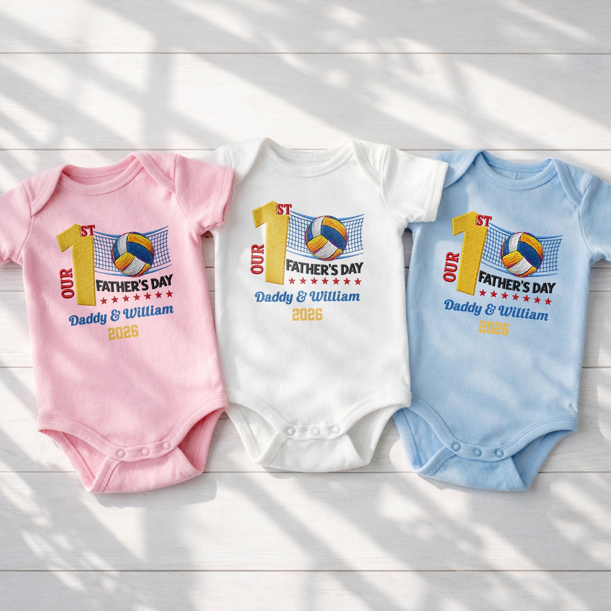 Personalized Custom Baby Onesie for Dad 1st Father's Day Gift