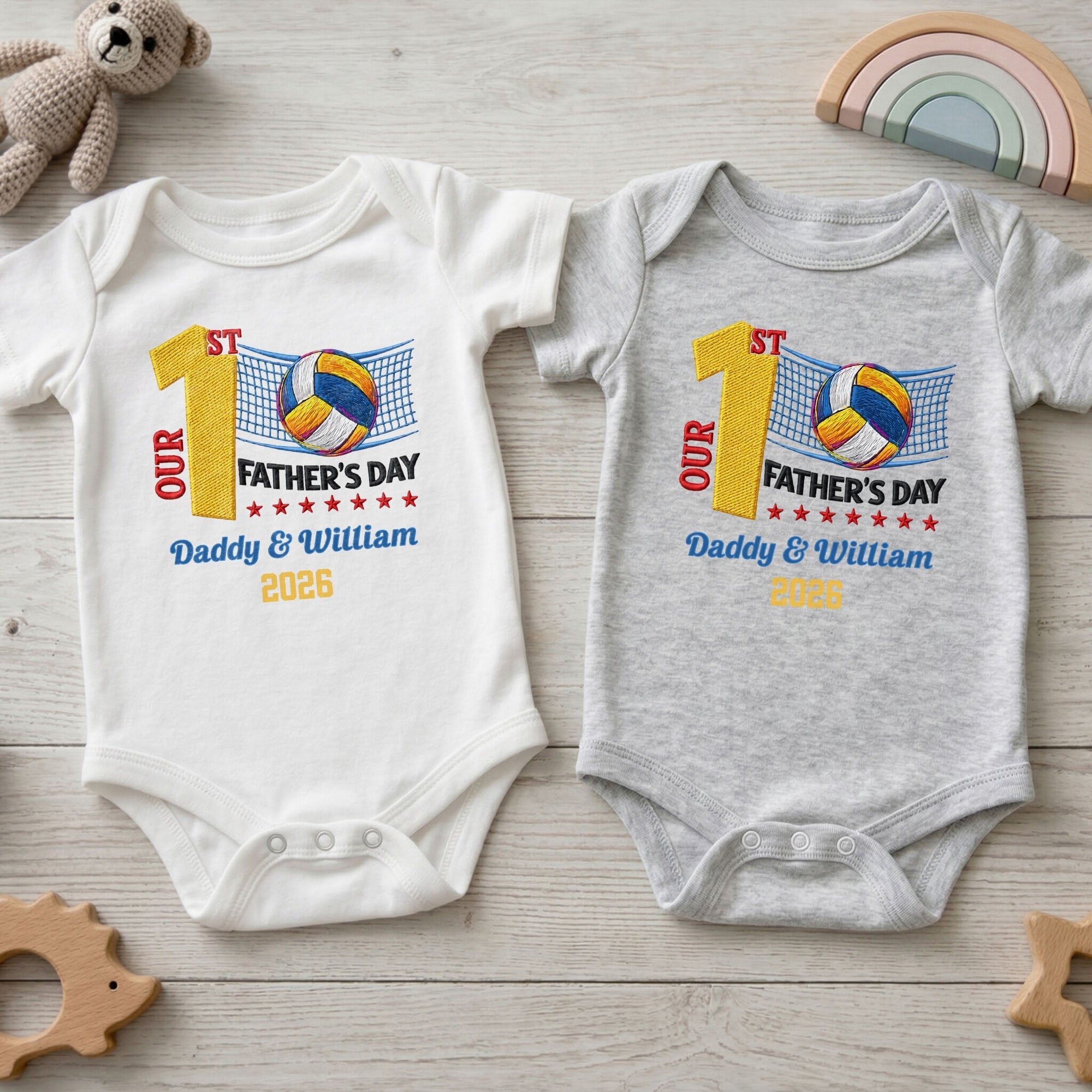 Personalized Custom Baby Onesie for Dad 1st Father's Day Gift