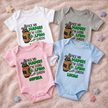 Load image into Gallery viewer, Personalized Baby Onesie Pack My Diapers Golfing Gift for Dad
