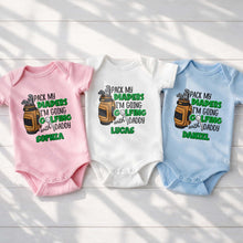 Load image into Gallery viewer, Personalized Baby Onesie Pack My Diapers Golfing Gift for Dad
