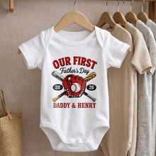 Load image into Gallery viewer, Personalized Baby Onesie Custom Name Gift for Dad's First Father's Day
