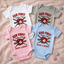 Load image into Gallery viewer, Personalized Baby Onesie Custom Name Gift for Dad's First Father's Day
