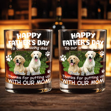 Load image into Gallery viewer, Personalized Whiskey Glass Custom Dog Photo Gift for Dad
