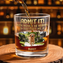 Load image into Gallery viewer, Personalized Whiskey Glass Custom Dog Photo Gift for Dad
