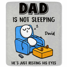 Load image into Gallery viewer, Personalized Fleece Blanket Gift for Dad Custom Name Funny
