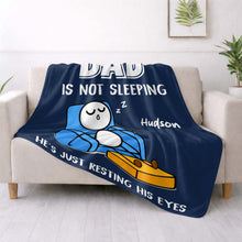 Load image into Gallery viewer, Personalized Fleece Blanket Gift for Dad Custom Name Funny
