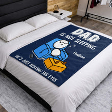 Load image into Gallery viewer, Personalized Fleece Blanket Gift for Dad Custom Name Funny

