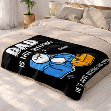 Load image into Gallery viewer, Personalized Fleece Blanket Gift for Dad Custom Name Funny
