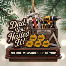 Load image into Gallery viewer, Personalized Double Layer Wood Ornament for Dad Gift Idea
