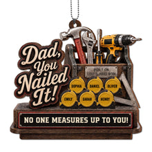 Load image into Gallery viewer, Personalized Wood Ornament Custom Name Gift for Dad's Car

