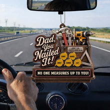 Load image into Gallery viewer, Personalized Wood Ornament Custom Name Gift for Dad's Car

