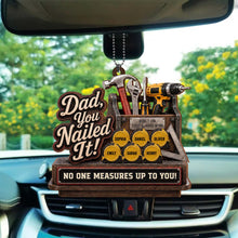 Load image into Gallery viewer, Personalized Wood Ornament Custom Name Gift for Dad's Car
