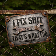 Load image into Gallery viewer, Personalized Metal Sign Custom Name Handyman Gift for Dad
