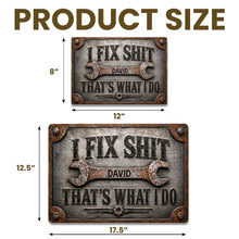 Load image into Gallery viewer, Personalized Metal Sign Custom Name Handyman Gift for Dad
