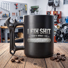 Load image into Gallery viewer, Personalized Wrench Handle Coffee Mug Custom Name Gift for Dad
