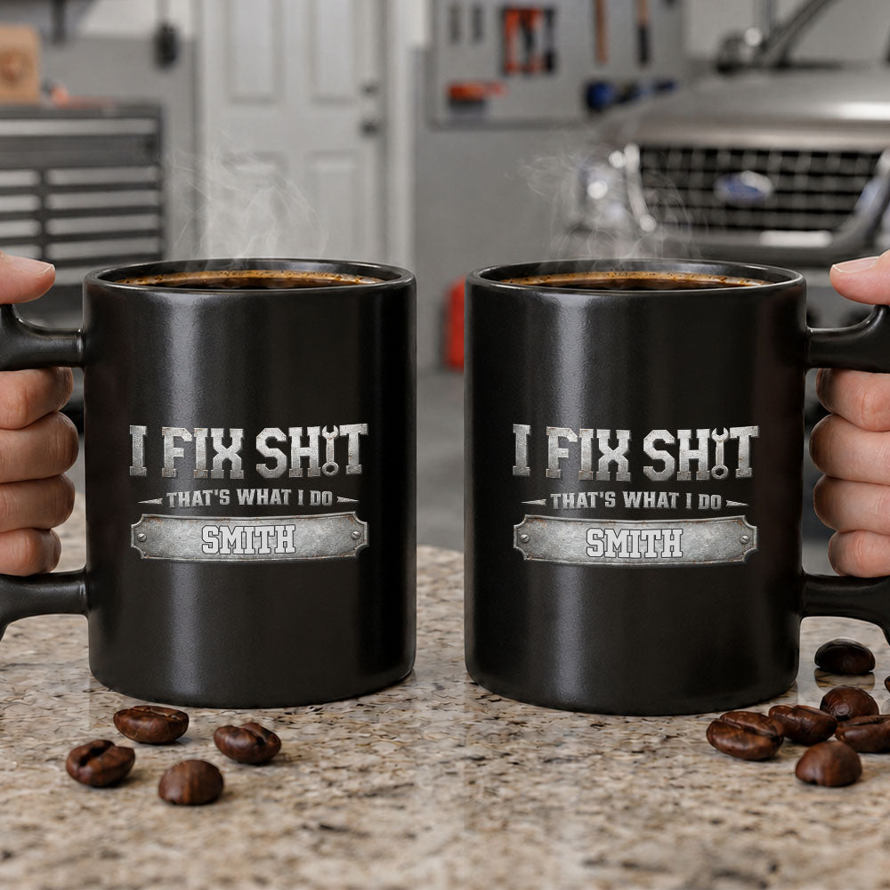 Personalized Wrench Handle Coffee Mug Custom Name Gift for Dad