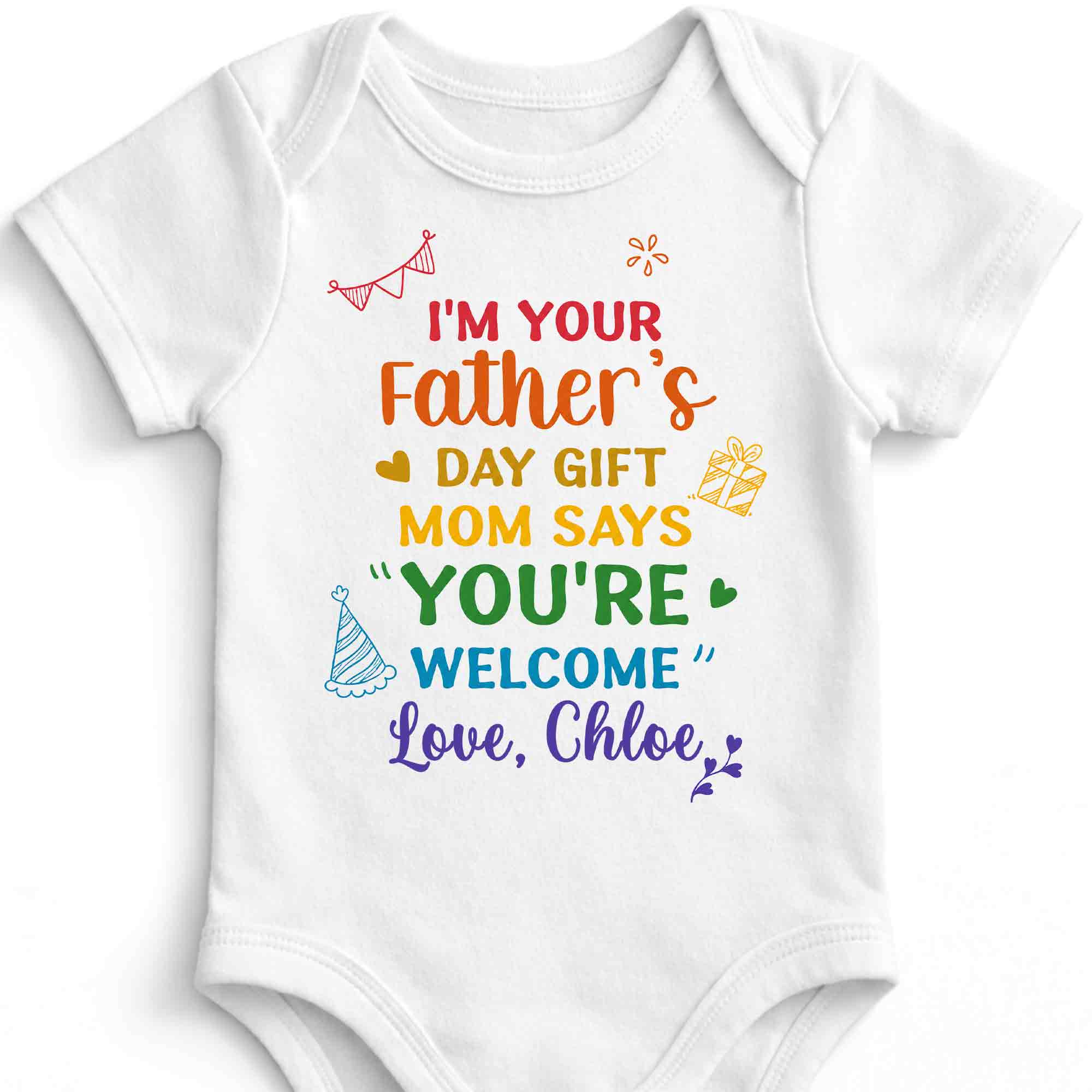 Personalized Custom Baby Onesie for Dad's Father's Day Gift