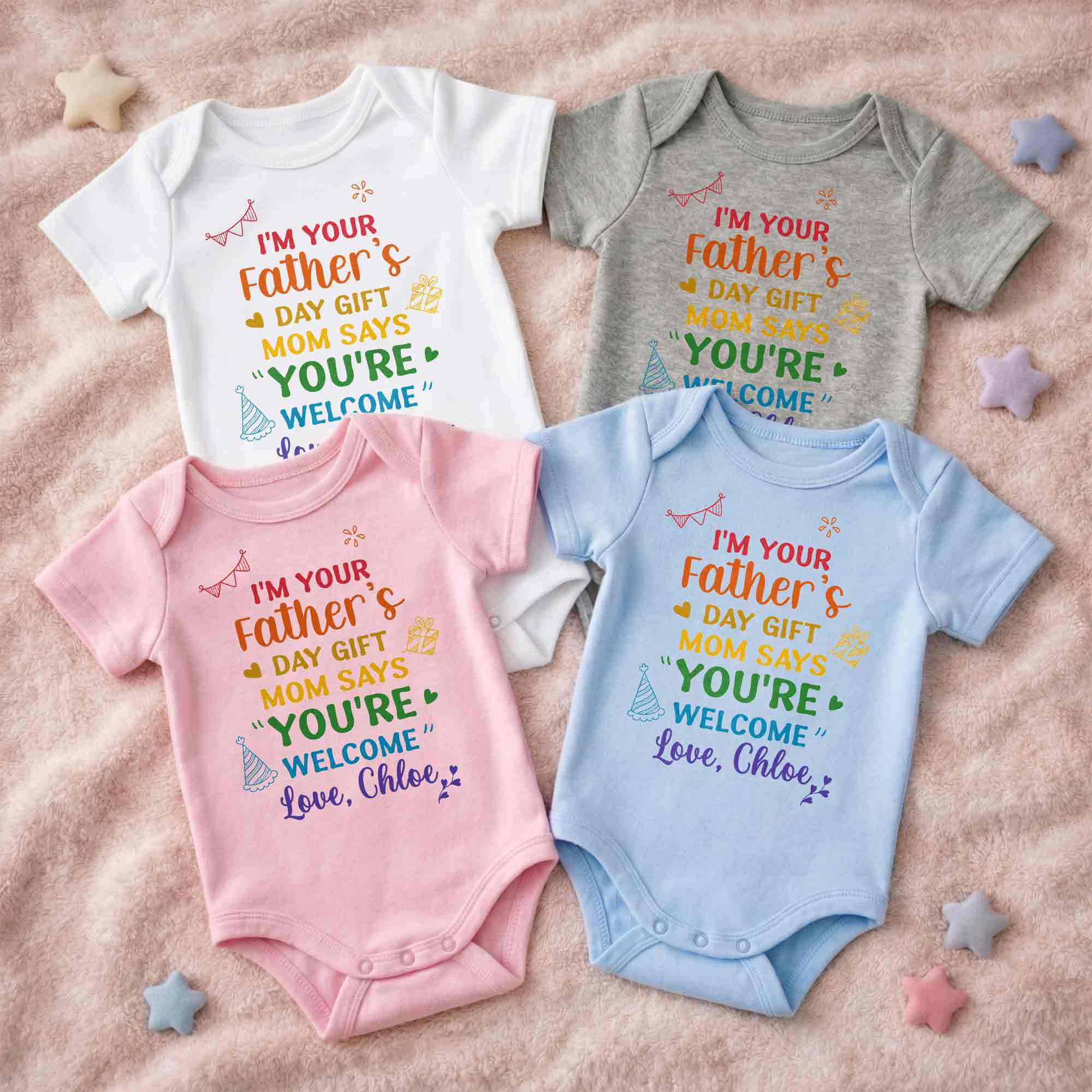 Personalized Custom Baby Onesie for Dad's Father's Day Gift