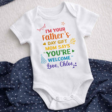 Load image into Gallery viewer, Personalized Custom Baby Onesie for Dad's Father's Day Gift
