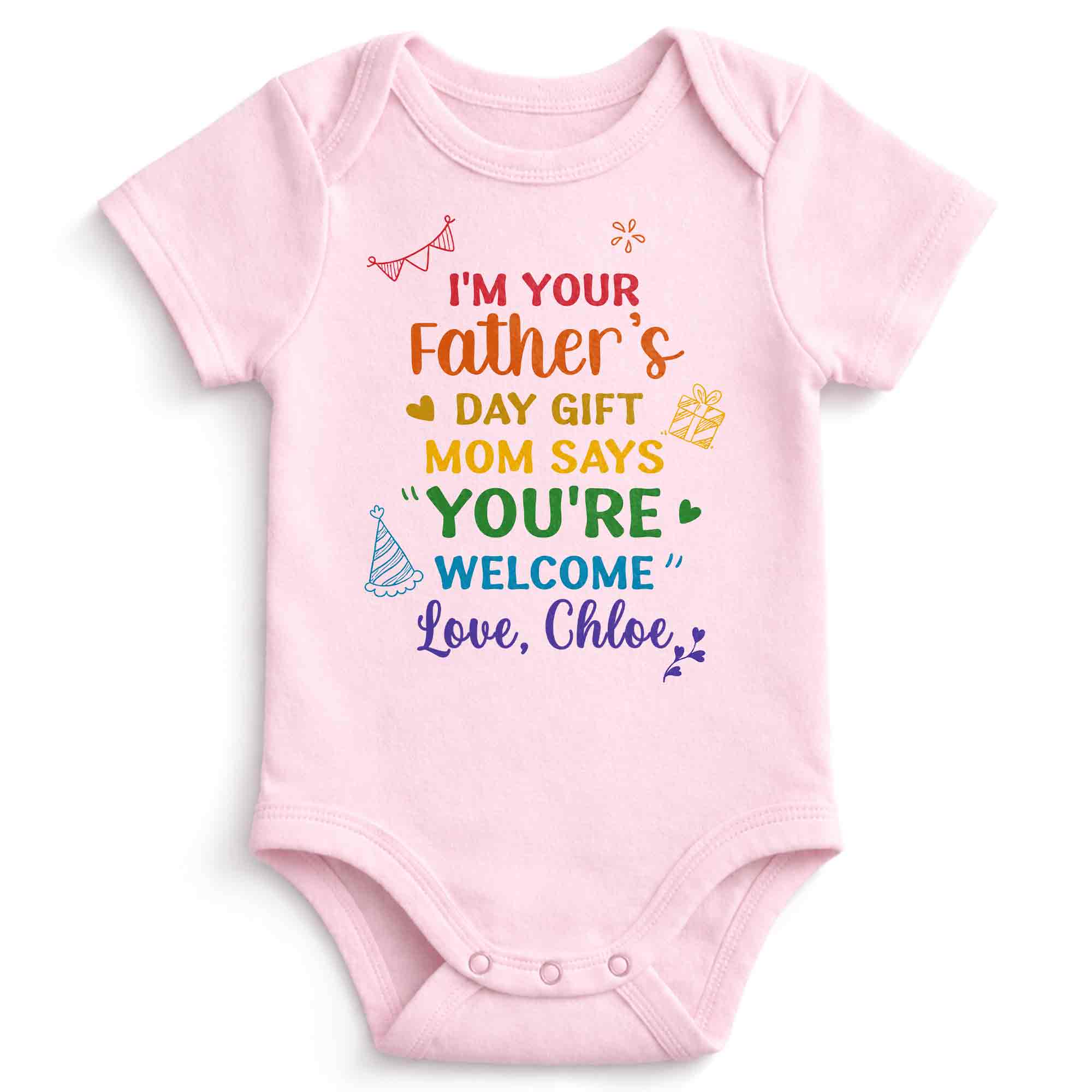 Personalized Custom Baby Onesie for Dad's Father's Day Gift