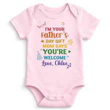 Load image into Gallery viewer, Personalized Custom Baby Onesie for Dad's Father's Day Gift
