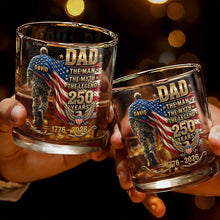 Load image into Gallery viewer, Personalized Custom Whiskey Glass American Flag Gift for Dad
