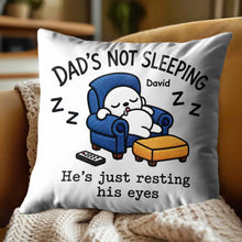Load image into Gallery viewer, Personalized Custom Pillow for Dad Resting Eyes Gift
