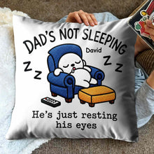 Load image into Gallery viewer, Personalized Custom Pillow for Dad Resting Eyes Gift
