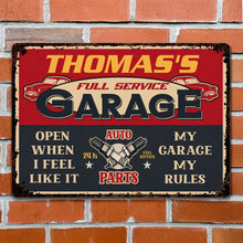 Load image into Gallery viewer, Personalized Vintage Metal Sign for Dad Garage Decor Gift
