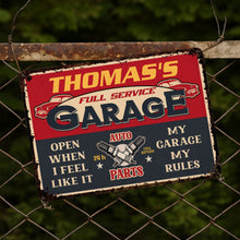 Load image into Gallery viewer, Personalized Vintage Metal Sign for Dad Garage Decor Gift
