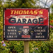 Load image into Gallery viewer, Personalized Vintage Metal Sign for Dad Garage Decor Gift
