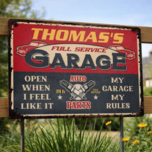 Load image into Gallery viewer, Personalized Vintage Metal Sign for Dad Garage Decor Gift
