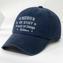Load image into Gallery viewer, Personalized Denim Cap for Dad with Custom Text - Great Gift
