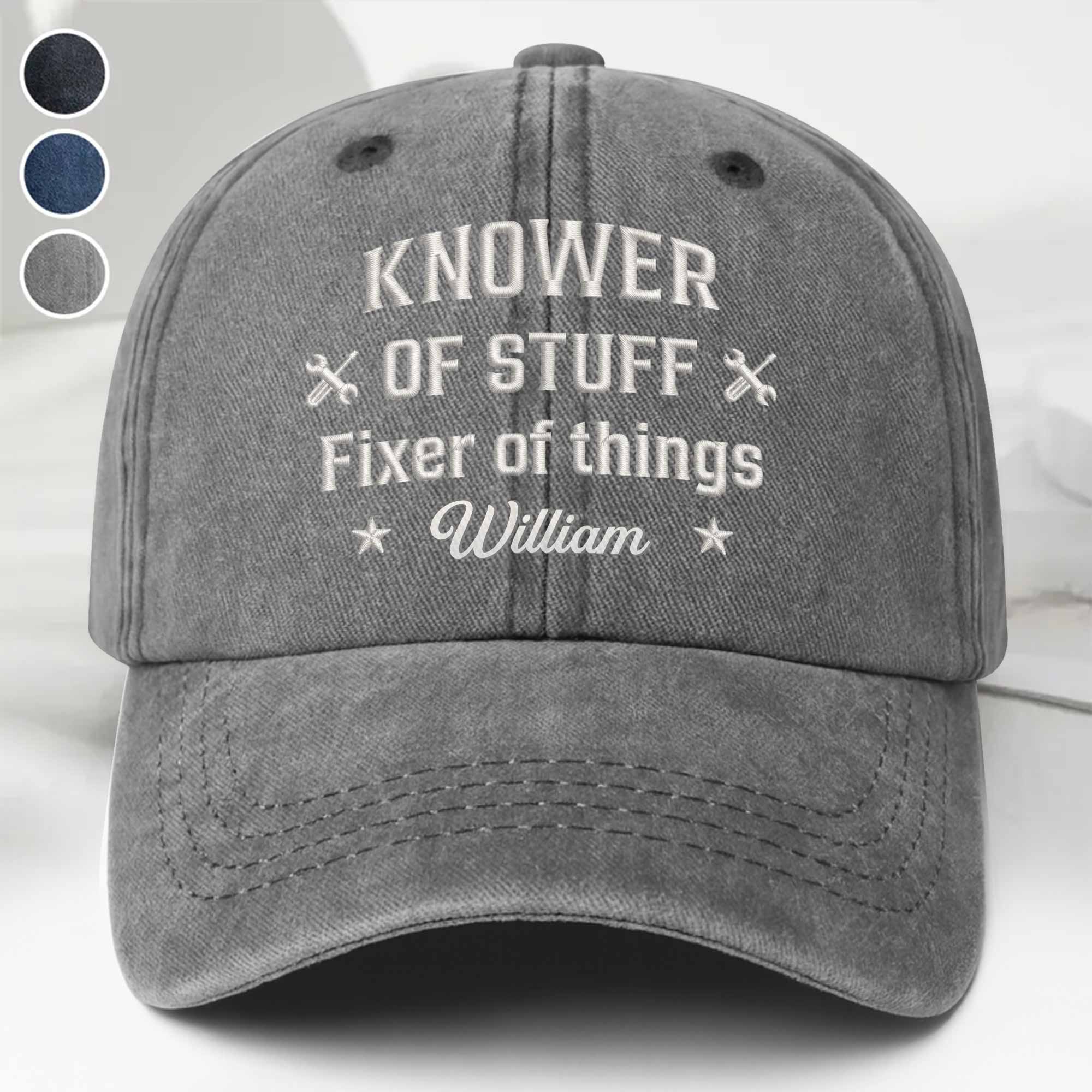 Personalized Denim Cap for Dad with Custom Text - Great Gift