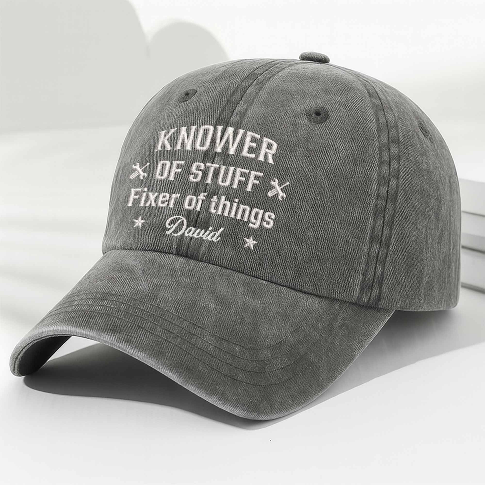 Personalized Denim Cap for Dad with Custom Text - Great Gift