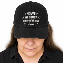 Load image into Gallery viewer, Personalized Denim Cap for Dad with Custom Text - Great Gift
